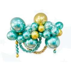 Набор для создания композиций из воздушных шаров, набор 52 шт., золото, зеленый NO Brand