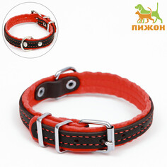 Ошейник кожаный с подкладом Пижон