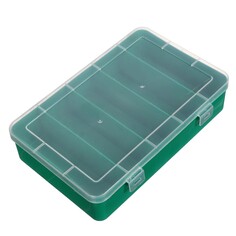Коробка для мелочей к-12, пластмасс, 19 x 12.5 x 4.7 см, зеленый NO Brand