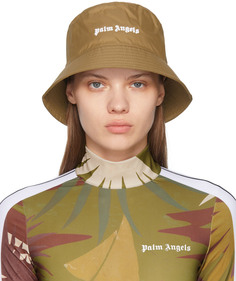 Классическая панама цвета хаки с логотипом Palm Angels