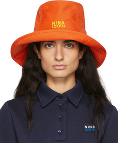 SSENSE Эксклюзивная оранжевая высокая панама Nina Ricci