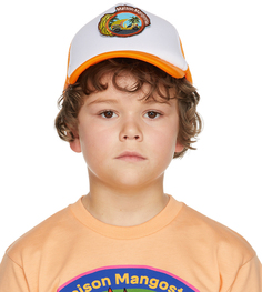 Детская оранжевая кепка с изображением петуха Maison Mangostan