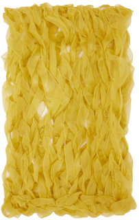 Желтый шелковый плетеный шарф Dries Van Noten