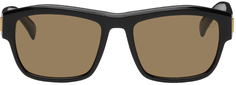 Черно-коричневые прямоугольные солнцезащитные очки Dunhill