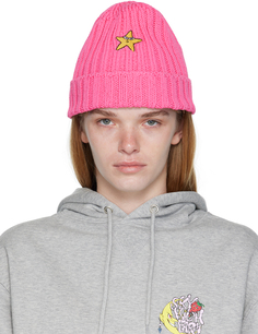 Розовая шапка со звездами Sky High Farm Workwear