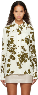 Рубашка Off-White с цветочным принтом Proenza Schouler