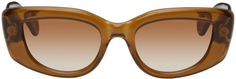 Коричневые солнцезащитные очки «кошачий глаз» Lanvin