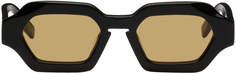 Черные солнцезащитные очки с геометрическим рисунком MCQ