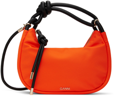 Багетная сумка с оранжевым узлом GANNI