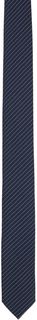 Темно-синий полосатый галстук Hugo