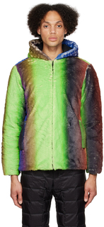 Многоцветная куртка из искусственного меха с градиентом AGR