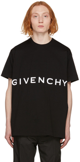 Черная футболка оверсайз с вышивкой 4G Givenchy
