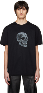 Черная футболка с черепом Alexander McQueen