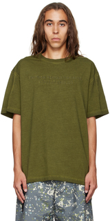 Зеленая футболка с эффектом перекраски A-COLD-WALL*