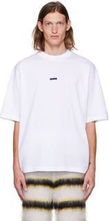 Белая футболка с вышивкой Marni