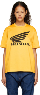 Желтая футболка с принтом Junya Watanabe