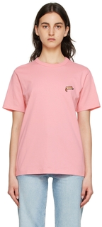 Розовая футболка Olympia Le-Tan Edition Hot Dog Fox Maison Kitsuné