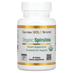 Органическая Спирулина California Gold Nutrition, 60 таблеток