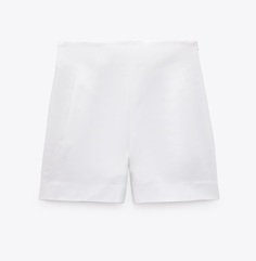 Шорты Zara High-waist Bermuda, белый