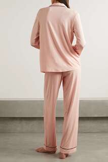 EBERJEY Gisele The Tuxedo пижамный комплект из эластичного трикотажа TENCEL Modal, розовый