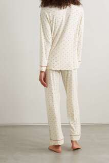 EBERJEY пижамный комплект Gisele из эластичного модала с принтом, слоновая кость