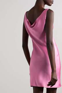 NORMA KAMALI атласное платье мини Maria с драпировкой, розовый