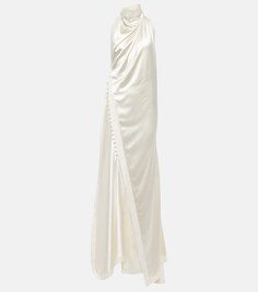 Свадебное шелковое платье Саши DANIELLE FRANKEL, белый
