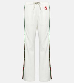 Брюки Interlocking G Web Stripe GUCCI, белый