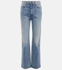 Прямые джинсы Danielle с высокой посадкой KHAITE, синий