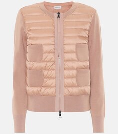 Куртка из пуха и шерсти MONCLER, розовый