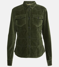 Вельветовая куртка из хлопка MONCLER GRENOBLE, зеленый