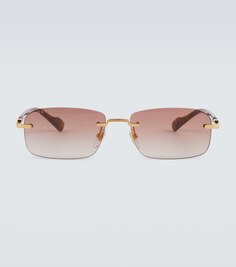 Солнцезащитные очки в прямоугольной оправе с логотипом GG Gucci, разноцветный