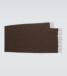 Кашемировый шарф в ломаную клетку Loro Piana, коричневый