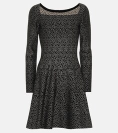 Вязаное мини-платье ALAÏA, черный