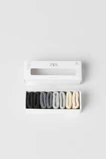 Набор из четырех цветных пар носков Zara, серый