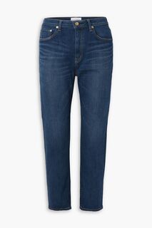 Укороченные прямые джинсы со средней посадкой The Sapphire Tu Es Mon Trésor, синий