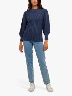 Джемпер-пуловер KAFFE Cathrine, винтажный индиго