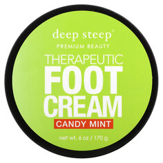 Deep Steep, Терапевтический крем для ног, конфеты с мятой, 170 г (6 унций)