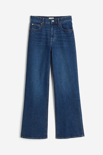 Широкие высокие джинсы H&amp;M, темно-синий H&M