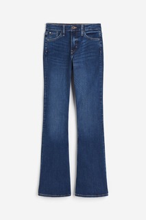 Расклешенные сверхвысокие джинсы H&amp;M, темно-синий H&M