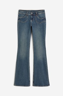 Расклешенные низкие джинсы H&amp;M, темно-синий H&M