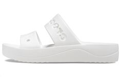 Вьетнамки на платформе Crocs Baya Clog унисекс, белый