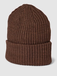 Вязаная шапка с широкой манжетой модель &quot;HEXO&quot; Pieces, шоколадно-коричневый