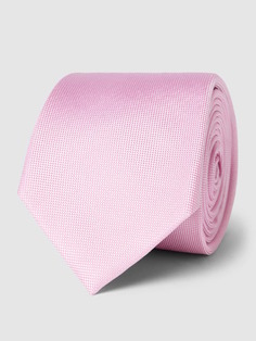 Шелковый галстук с тонким узором плетения, модель «PLAIN WEAVE» Tommy Hilfiger, розовый