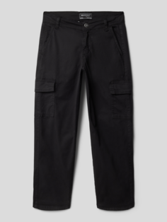 Широкие брюки-карго с эластичным материалом Blue Effect, черный