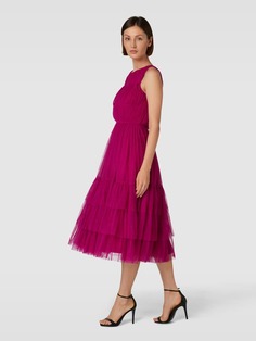 Коктейльное платье многоярусного вида LACE &amp; BEADS, розовый