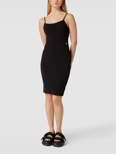 Мини-платье со структурированным узором Calvin Klein Jeans, черный