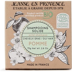 Твердый органический шампунь Apple, 75 г, сделано во Франции., Jeanne En Provence