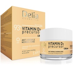 Нормализующий дневной крем против морщин с предшественником витамина D3 для всех типов кожи, 50 мл, Delia Cosmetics