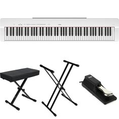 Новый набор инструментов для цифрового пианино Yamaha P-225WH с 88 клавишами — белый